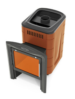 Дровяная печь для бани TMF Компакт 2017 Carbon Витра